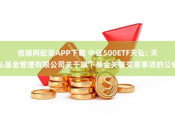 倍顺网配资APP下载 中证500ETF天弘: 天弘基金管理有限公司关于旗下基金关联交易事项的公告